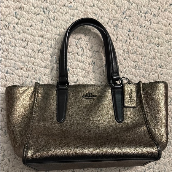 Coach Crosby Mini Carryall in Metallic Leather - Picture 1 of 6